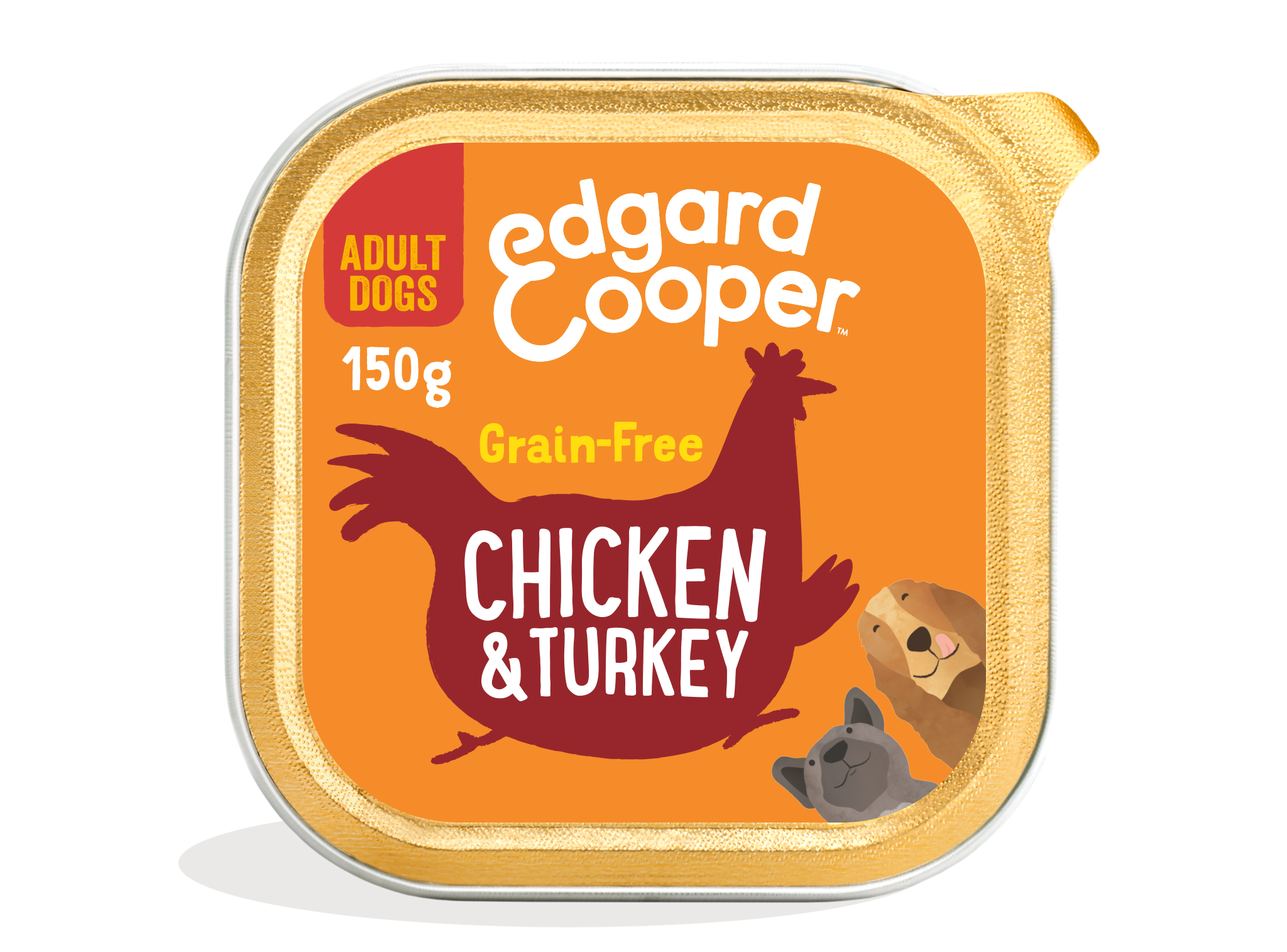 Tarrina de comida para perros con pollo y pavo sin cereales | Edgard & Cooper