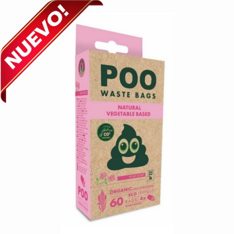 Bolsas Higiénicas Eco Poo Rosas- 60 unidades