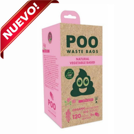 Bolsas Higiénicas Eco Poo Rosas - 120 unidades