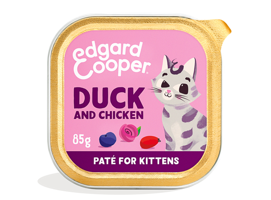 Paté de pato y pollo sin cereales para gatitos | Edgard & Cooper