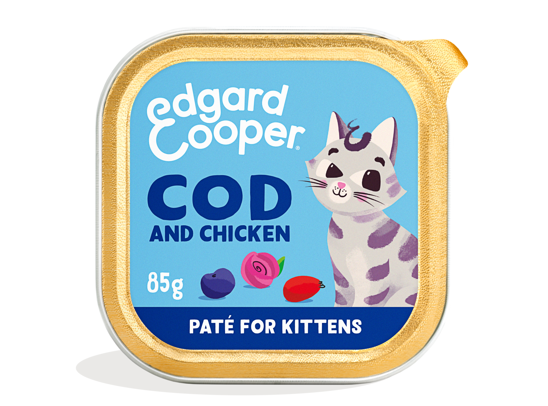 Paté de bacalao y pollo sin cereales para gatitos | Edgard & Cooper