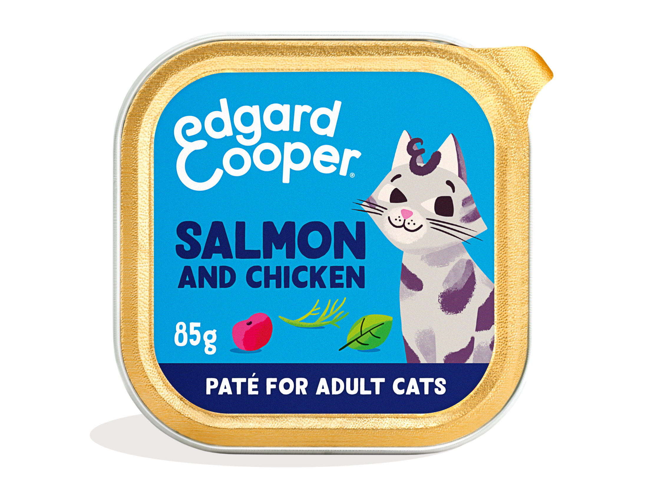 Paté de salmón y pollo sin cereales para gatos | Edgard & Cooper