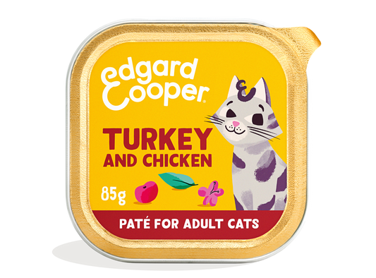 Paté de pavo y pollo sin cereales para gatos | Edgard & Cooper