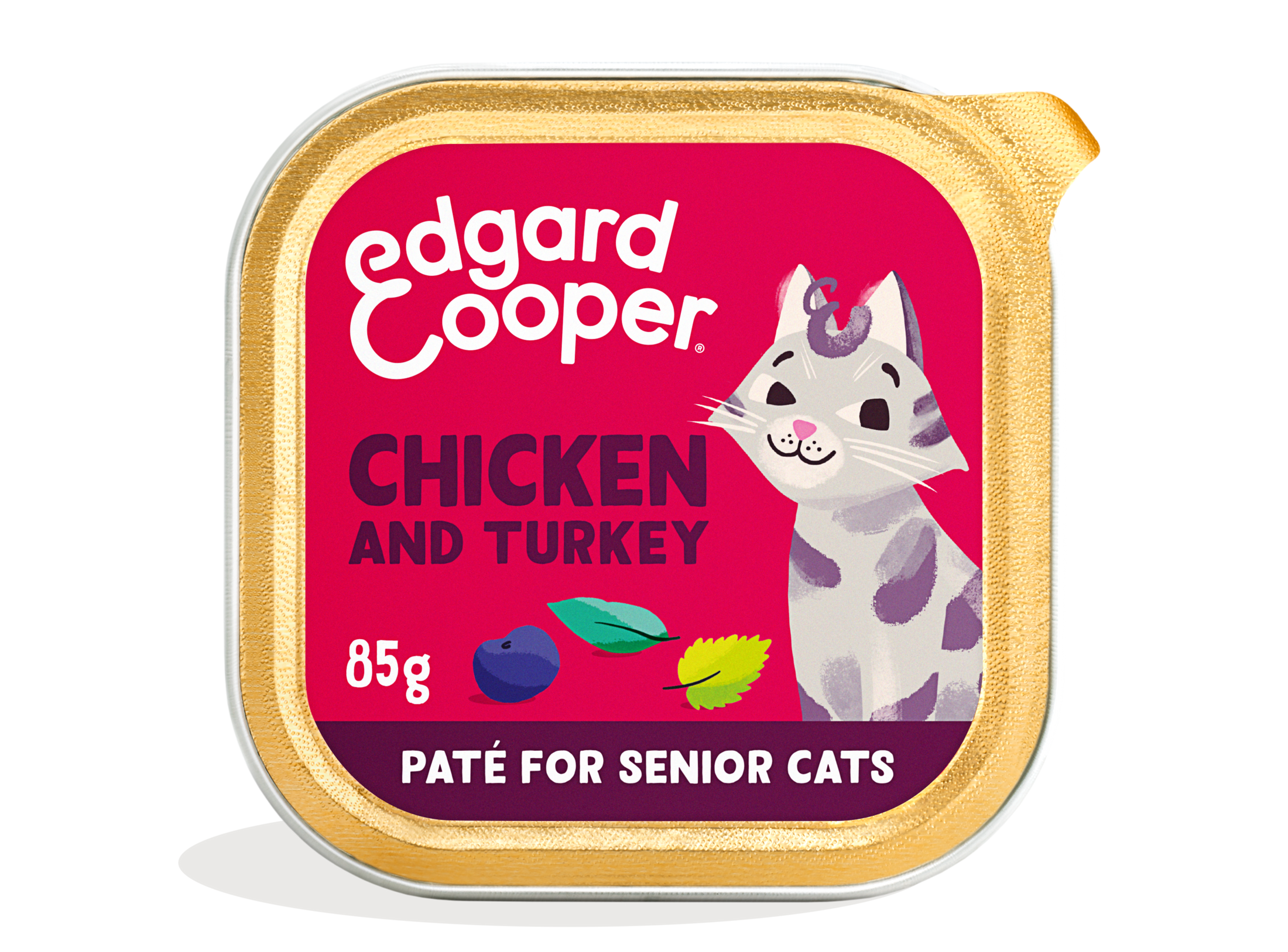 Paté de pollo y pavo sin cereales para gatos senior | Edgard & Cooper