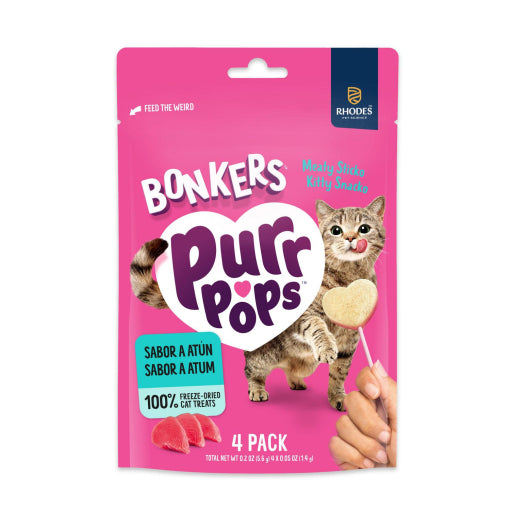 Bonkers Purrpops Snack piruletas de atún para gato 4 uds