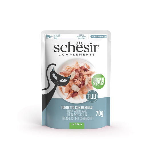 Schesir Atún con merluza en gelatina 70g