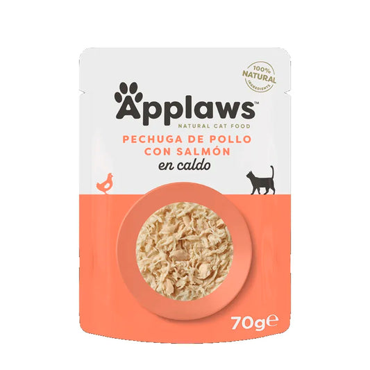 Applaws - Sobres Pechuga De Pollo Con Salmón En Caldo Para Gatos