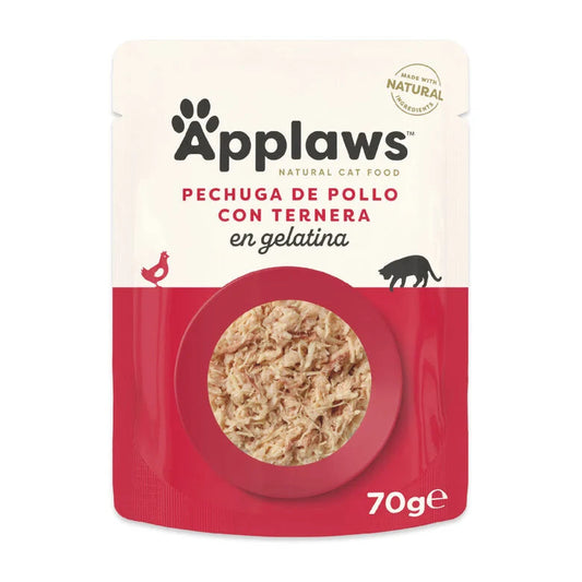Applaws - Sobres Pollo Y Ternera En Gelatina Para Gatos