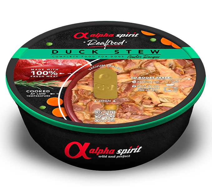 Alpha Spirit Estofado de Pato para perros 280gr