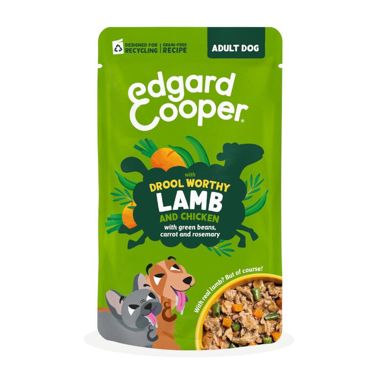 Edgard & Cooper Adult Grain Free Cordero y Pollo sobre para perros