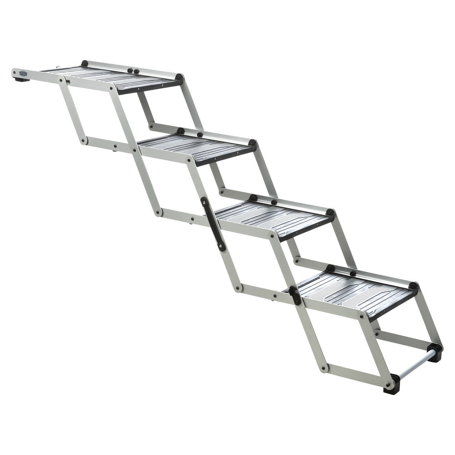 Escalera plegable 4 pasos/aluminio/TPR