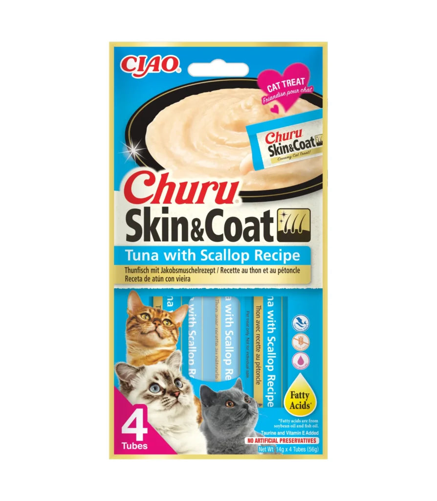 Churu Skin & Coat Tuna With Scallop Recipe