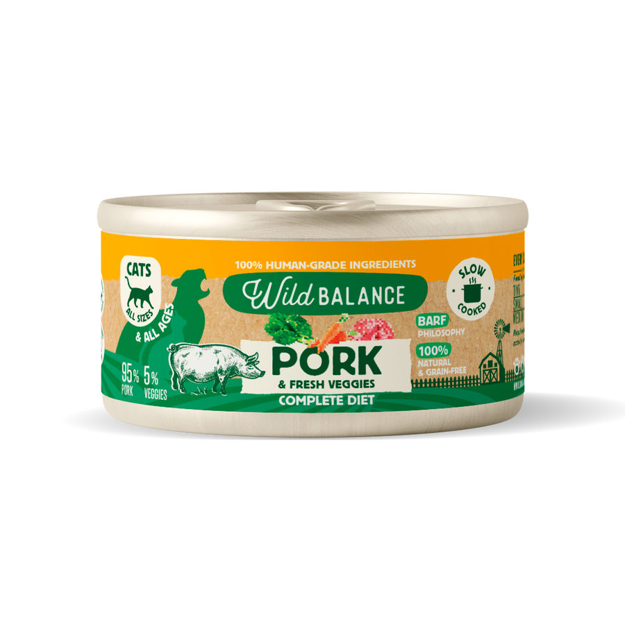 Lata de cerdo para gatos 120g - Filosofía BARF