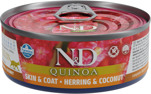 FARMINA ND CAT QUINOA SKIN COAT ARENQUE