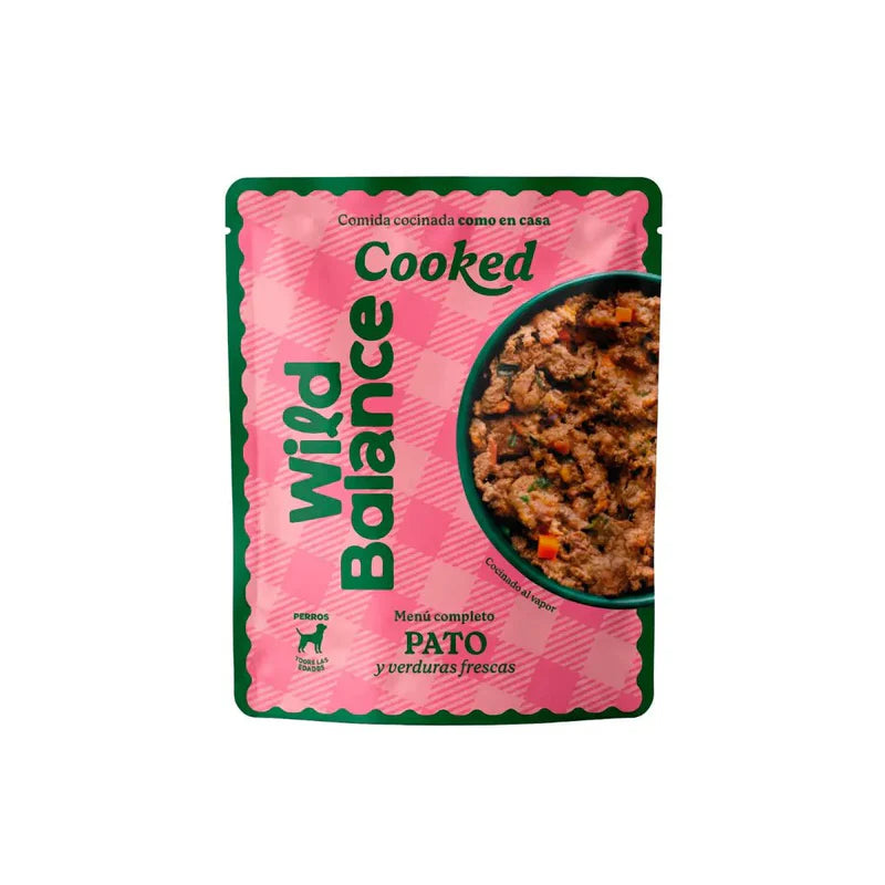 Comida Cocinada de Pato con verduras para perros
