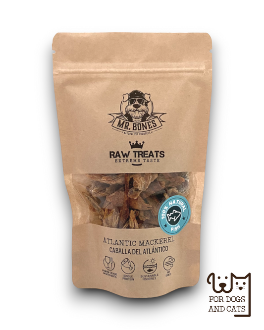 Raw Treats Caballa  Snack natural para perro y gato