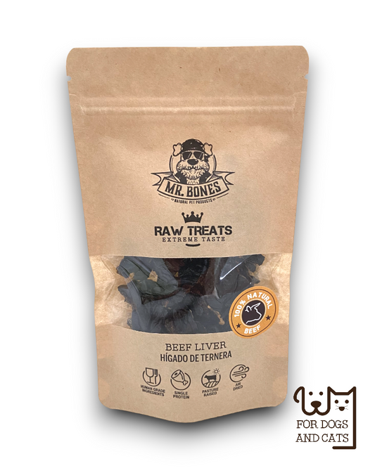 Raw Treats Hígado de ternera  Snack natural para perro y gato