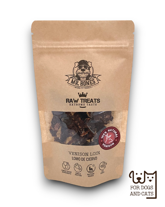 Raw Treats Ciervo  Snack natural para perro y gato