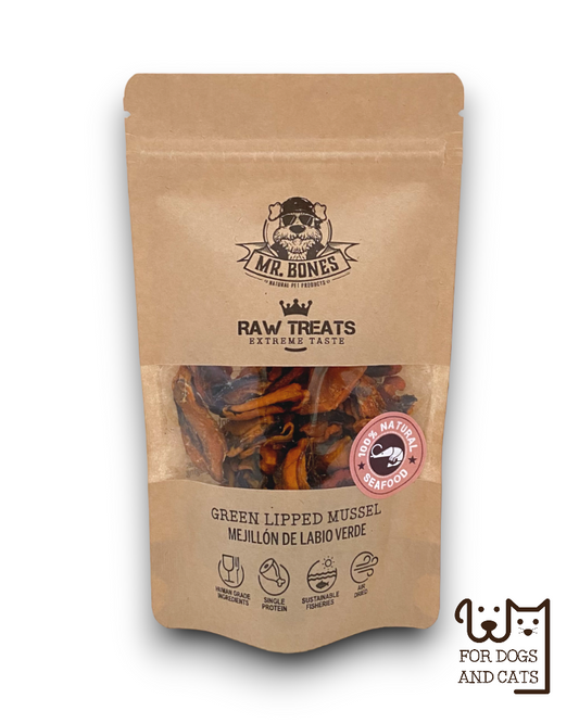 Raw Treats Mejillón de labio verde  Snack natural para perro y gato