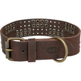 Cargar la imagen en la vista de la galería, Rustic Collar de piel engrasada Remaches, extra ancho
