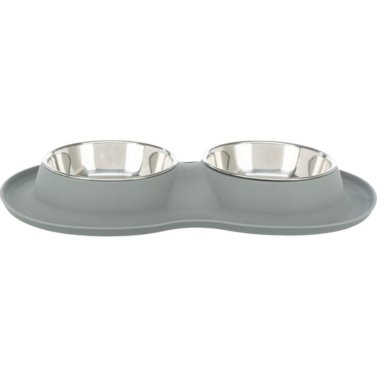 Set Comederos, silicona/acero inoxidable