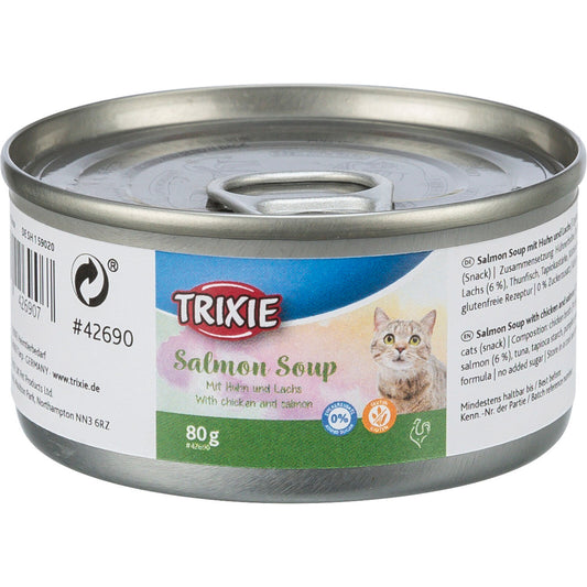 Sopa de Salmón con pollo y salmón