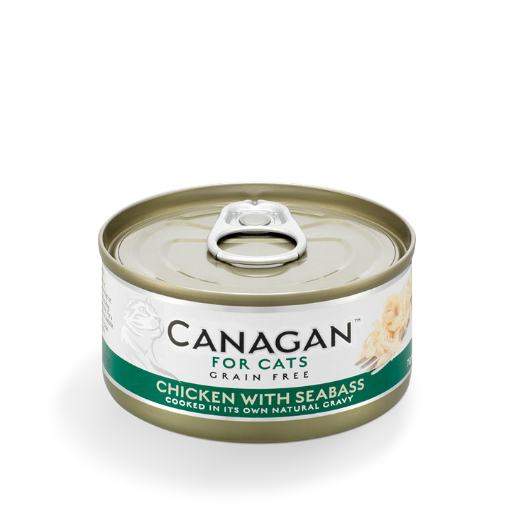 Canagan Lata Pollo con lubina para gatos 12x75g