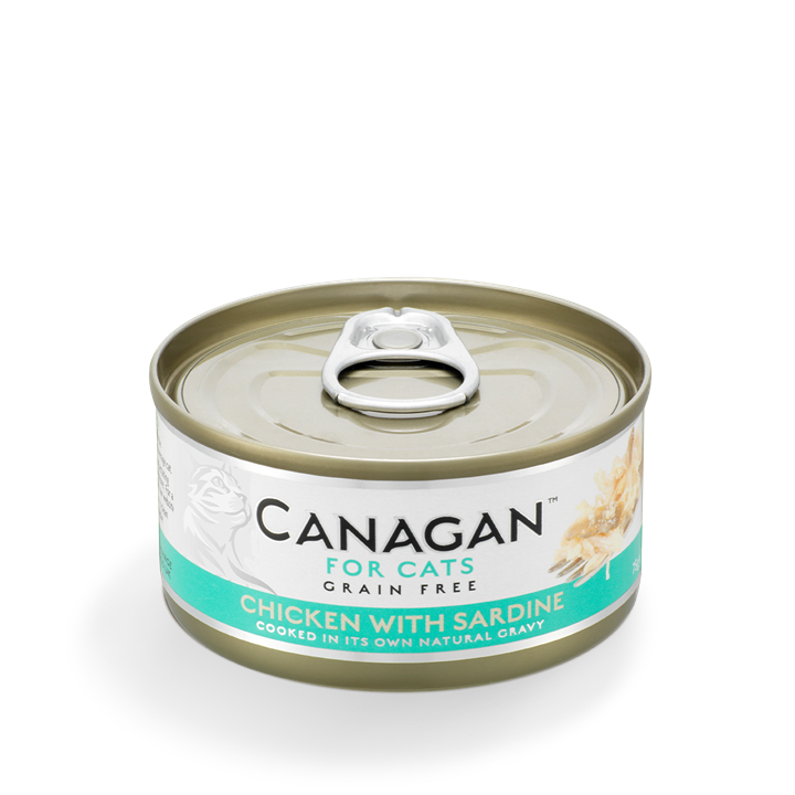 Canagan Lata Pollo con sardinas para gatos 12x75g