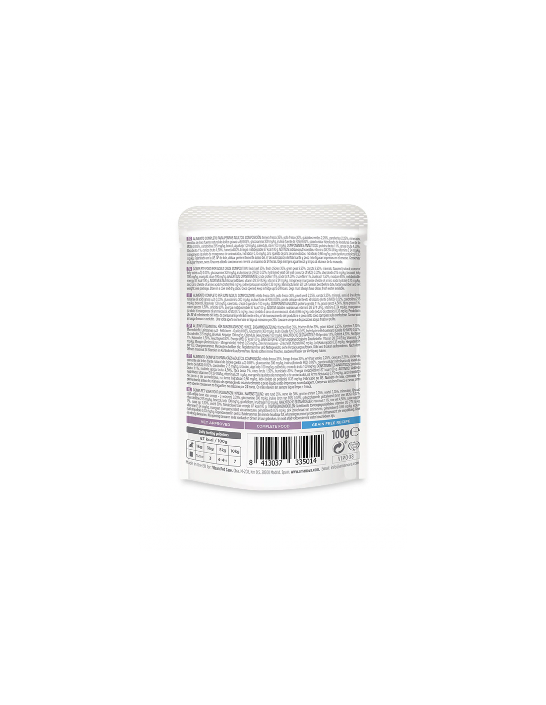 Amanova - P01 ADULT DOG Ternera y Pollo