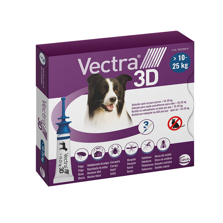 Vectra 3D Pipetas Antiparasitarias para perros 10 - 25kg