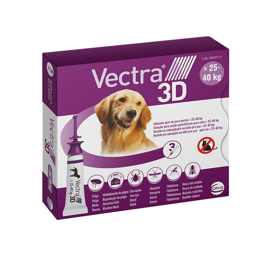 Vectra 3D Pipetas Antiparasitarias para perros 25 - 40kg