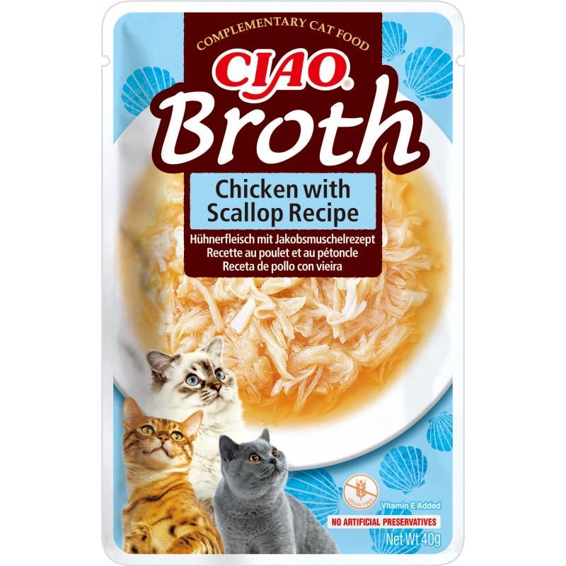 Churu Ciao Broth Caldo con Atún y Vieira para Gatos 40gr