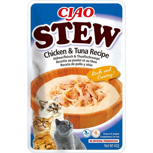 Churu Ciao Stew Guiso de Pollo y Atún para gatos 40gr