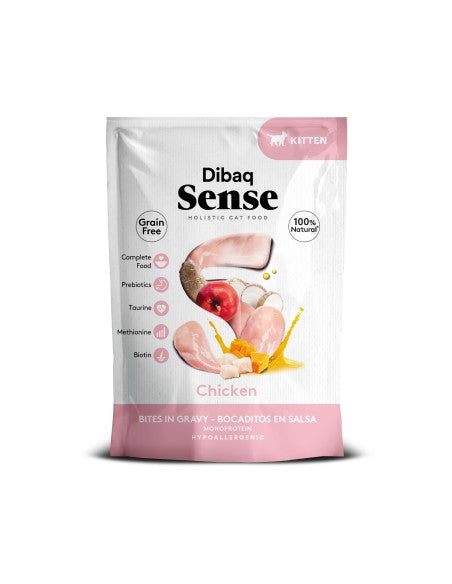 Dibaq Sense Bocaditos en salsa de Pollo para gatito 100g