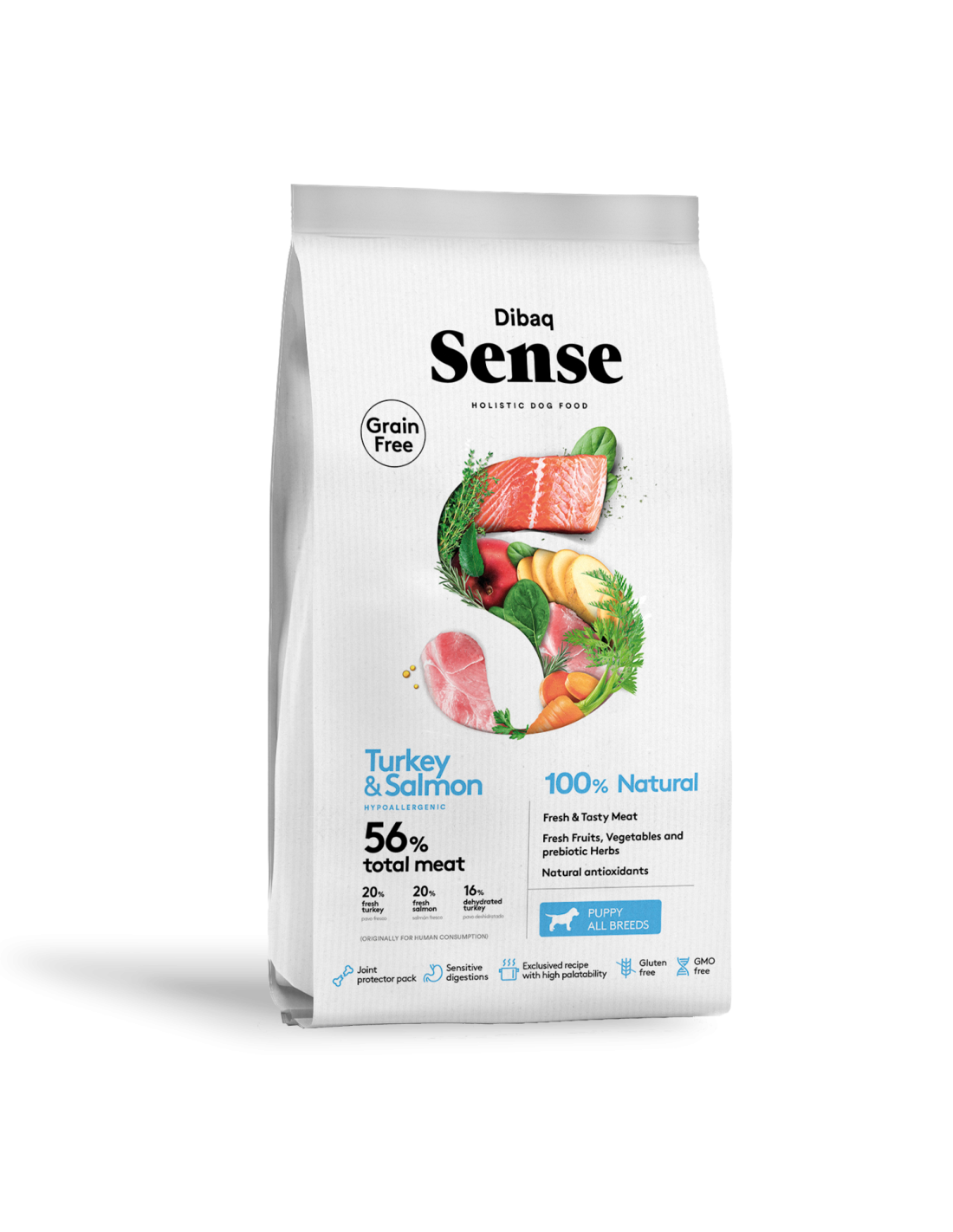 Dibaq Sense Grain Free Salmón y Pavo (Cachorro)