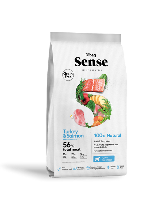 Dibaq Sense Grain Free Salmón y Pavo (Cachorro)