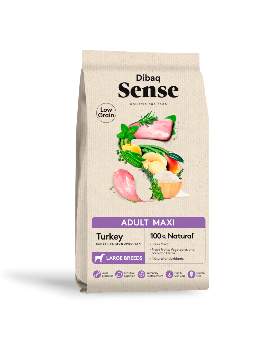 Dibaq Sense Low Grain Pavo Adulto Maxi