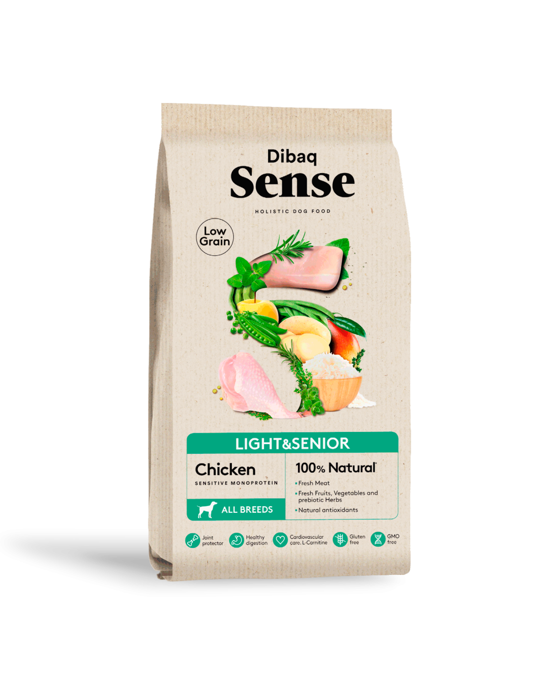 Dibaq Sense Low Grain Pollo Light o Senior