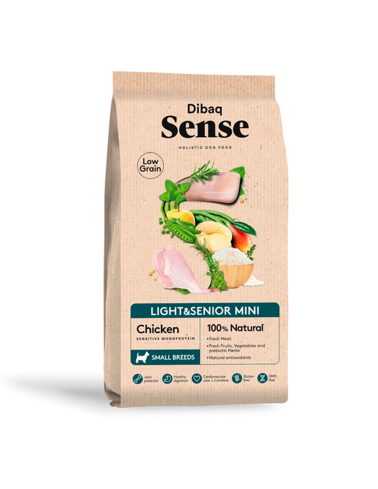 Dibaq Sense Low Grain Pollo Light or Senior Mini