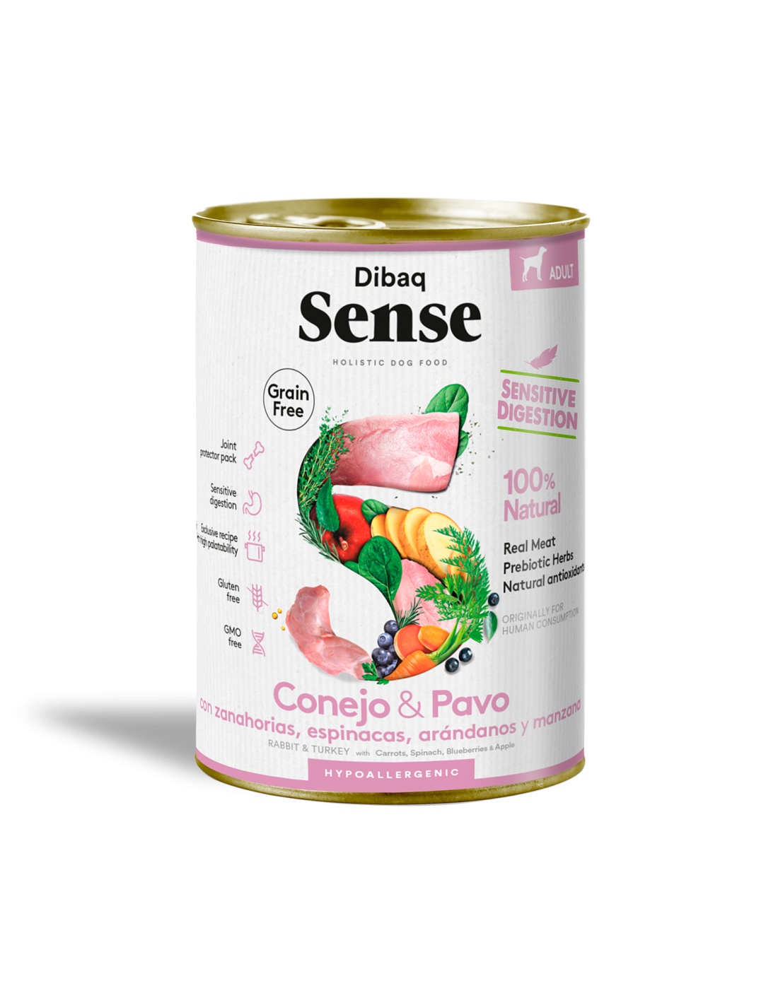 Dibaq Sense Sensitive Conejo y Pavo