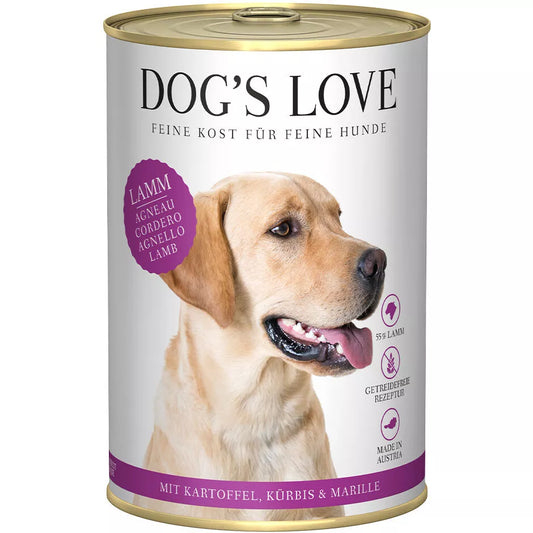 Dog's Love - Comida húmeda para perros adultos - Cordero con calabaza, albaricoque & patata