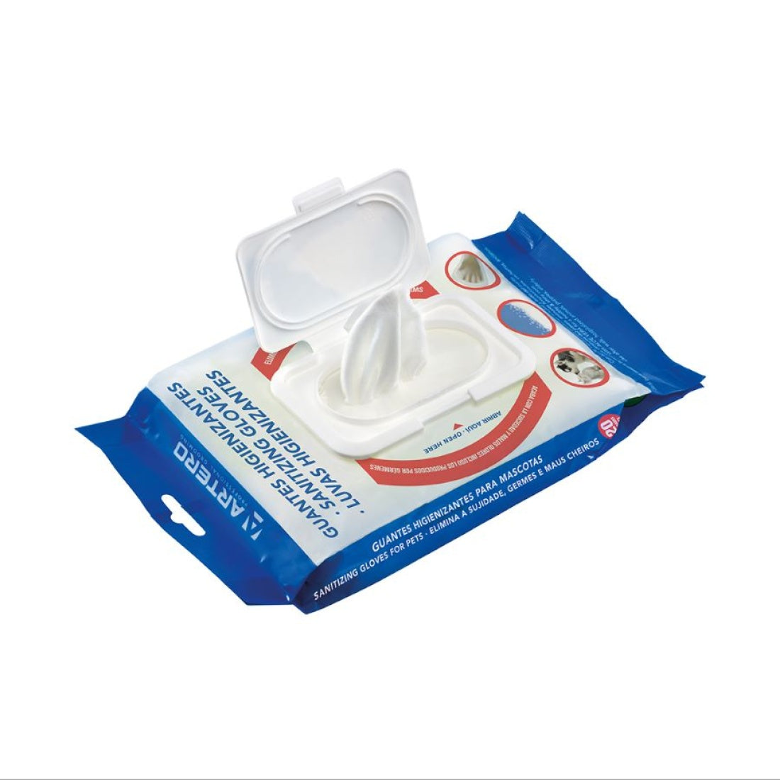 Artero Guantes Antigérmenes Para La Higiene Del Perro Plis Plas Plus