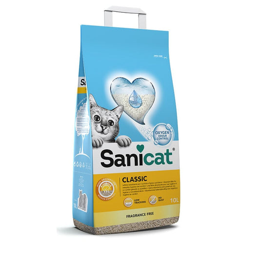 Sanicat 10 L Classic Arena absorbente sin perfume para gatos