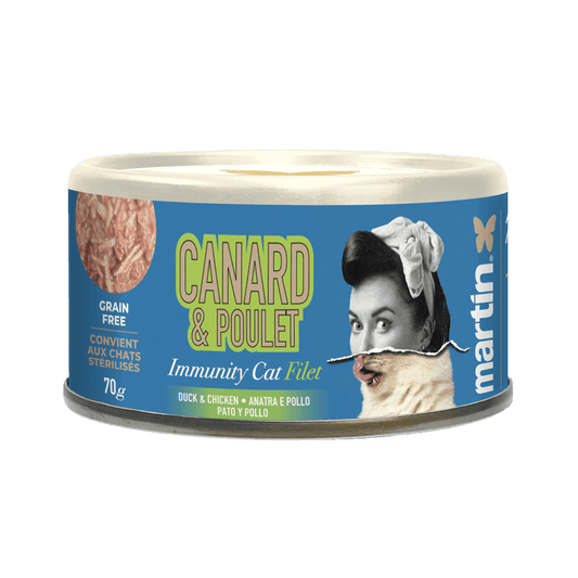 Martín Immunity Cat Pato y Pollo Para Gatos Adultos Textura Filete 70g