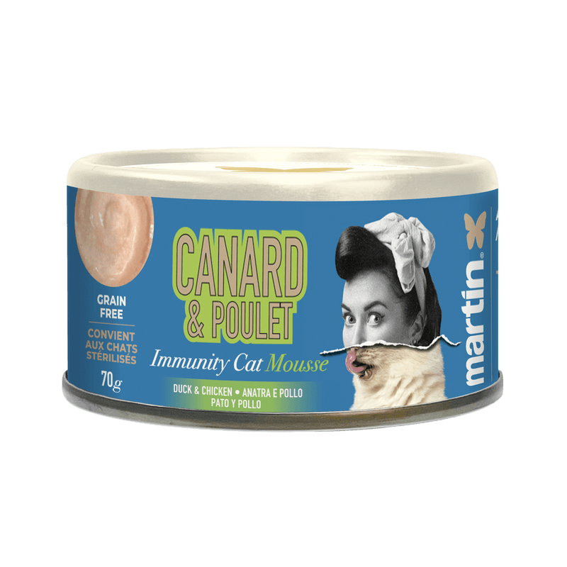 Martín Immunity Cat Pato y Pollo Textura Mousse 70g Para Gatos Adultos