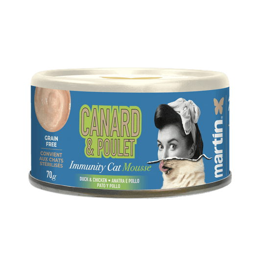 Martín Immunity Cat Pato y Pollo Para Gatos Adultos Textura Mousse 70g