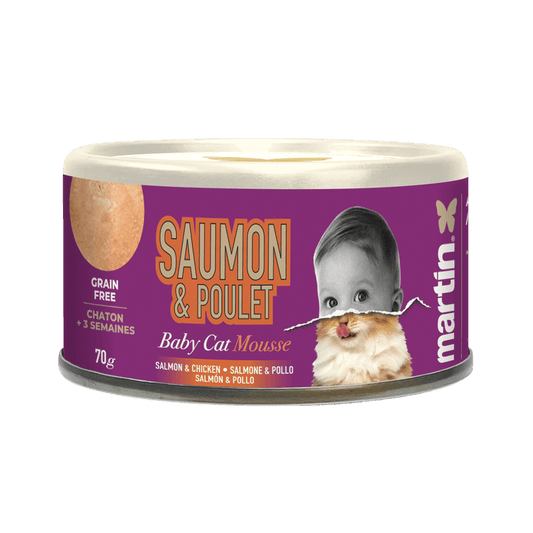 Martín Baby Salmón y Pollo Para Gatitos Textura Mousse 70g