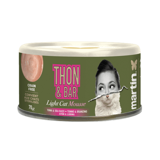 Martín Light Cat Atún y Lubina Para Gatos Adultos Textura Mousse 70g