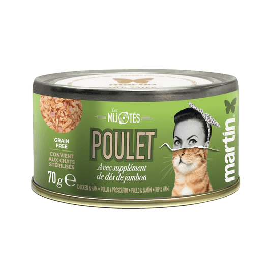 Martín Les Mijotés Pollo y Jamón para Gatos Adultos Estofado 70gr