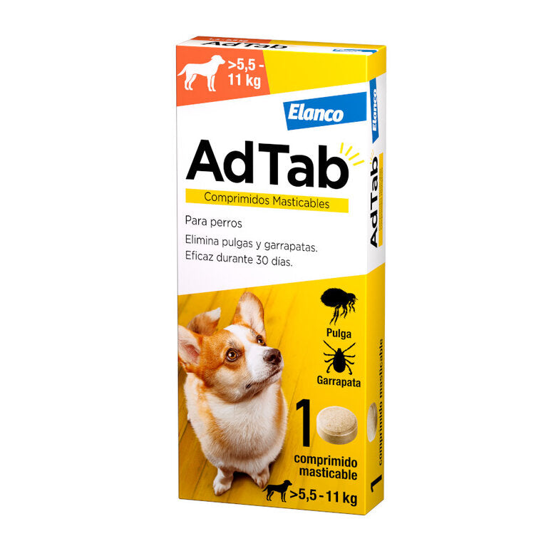 AdTab Comprimidos Masticables Antiparasitarios para perros 5,5 - 11kg